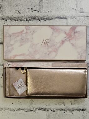 Anna Martina Franco Rose Gold Flap Wallet Card Case Gift Set NWT